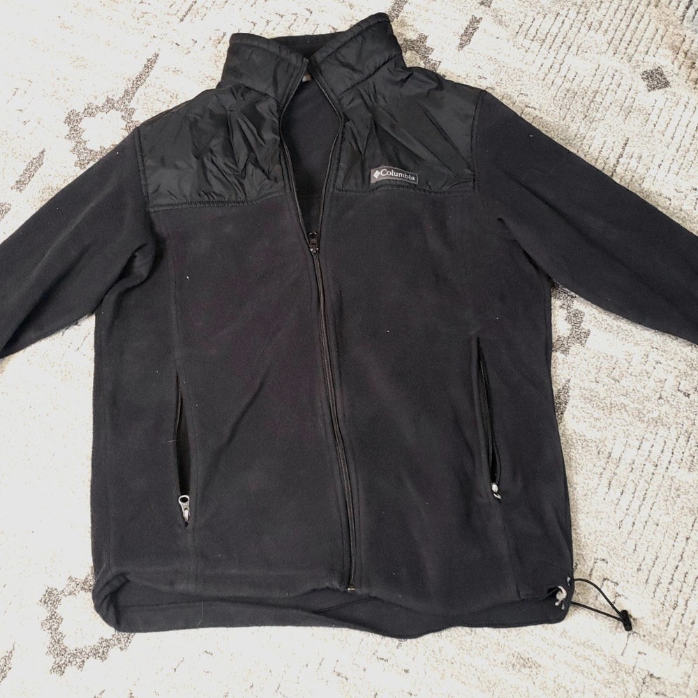 Columbia Men's Black Fleece Full Zip Jacket size M - Picture 2 of 5